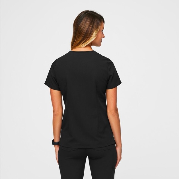 Figs Catarina One-Pocket Scrub Top- Black (L) - Picture 3 of 5